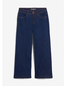 bonprix Široké džínsy, stredná výška pásu, farba modrá