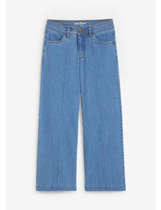 bonprix Široké džínsy, stredná výška pásu, farba modrá, rozm. 46