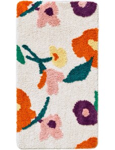 bonprix Tuftovaná kúpeľňová predložka s kvetovaným dizajnom, farba pestrá, rozm. Kúpeľňová predložka 60/100 cm