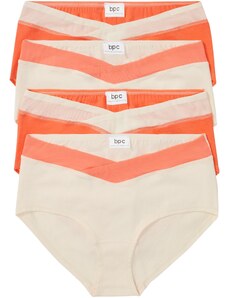 bonprix Maxi nohavičky s bio bavlnou a sieťovinou /4 ks), farba oranžová, rozm. 56/58