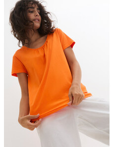 bonprix Tričko z bavlny, krátky rukáv, farba oranžová