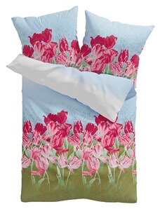 bonprix Posteľná bielizeň s tulipánmi, farba pestrá