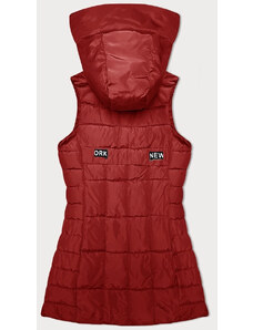 Červená dámska vesta s kapucňou S'West (B8226-4)