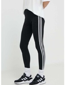 Legíny adidas Originals 3 Stripes Tigh dámske, čierna farba, s nášivkou, IB7383