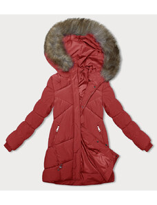 Červená zimná bunda s kapucňou (LHD-23015)