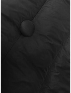 J.STYLE Čierny dámsky páperový kabát na gombíky (5M3160-392)