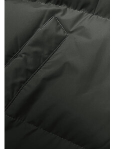 J.STYLE Dlhá hrubšia dámska bunda v army farbe s kapucňou (5M3163-136)