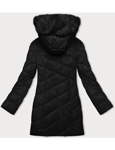 Z-DESIGN Čierna dámska zimná bunda s kapucňou (H-898-01)
