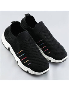 H&D Čierna dámska športová obuv s farebnými vložkami (YM-168-1)