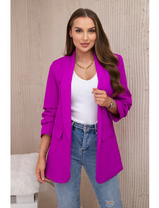 K-Fashion Bunda s chlopňou elegantná fialová