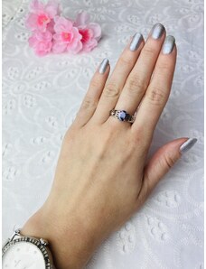 Webmoda Dámsky strieborný prsteň s fialovým kryštálom 4
