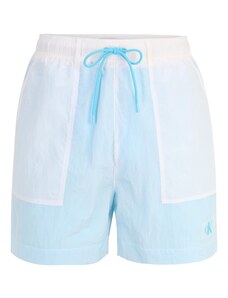Calvin Klein Swimwear Plavecké šortky svetlomodrá / biela