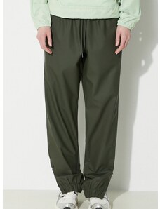 Nepremokavé nohavice Rains 18560-GREEN Rain Pants Regular zelená farba, rovné, stredne vysoký pás