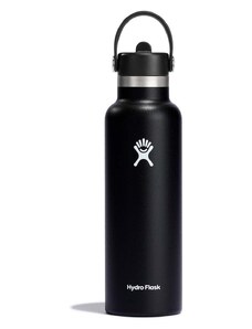 Termo fľaša Hydro Flask 21 Oz Standard Flex Straw Cap Black čierna farba, S21FS001
