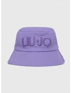 Bavlnený klobúk Liu Jo fialová farba, bavlnený