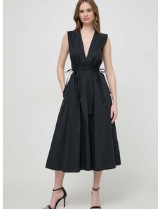 Šaty Liviana Conti čierna farba,maxi,áčkový strih,L4SK21