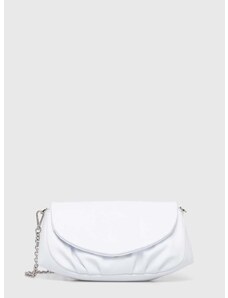 Kožená kabelka Gianni Chiarini biela farba