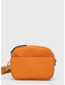 Kožená kabelka Gianni Chiarini oranžová farba
