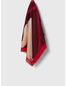 Šatka Missoni dámska, červená farba, vzorovaná, SL80MMD9454