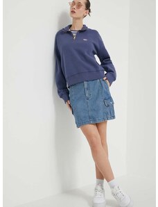 Rifľová sukňa Vans mini, rovný strih