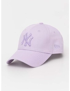 Bavlnená šiltovka New Era fialová farba, s nášivkou, NEW YORK YANKEES