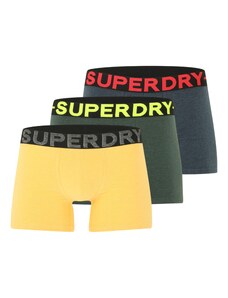 Superdry Boxerky žltá / tmavosivá / tmavozelená