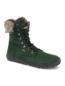 Barefoot dámske zimné topánky Koel - Levi Tex Lambswool Green zelená