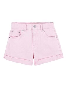 Detské rifľové krátke nohavice Levi's ružová farba, jednofarebné, nastaviteľný pás