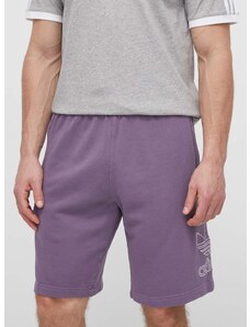Bavlnené šortky adidas Originals fialová farba, IR8003