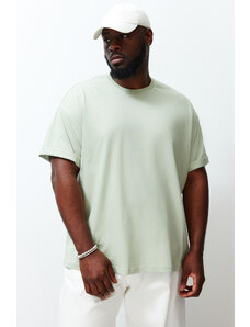 Trendyol Plus Size Mint Oversize Comfy Basic 100% Cotton T-Shirt
