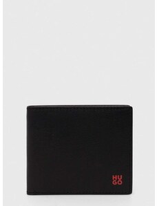 Kožená peňaženka HUGO pánska,čierna farba,50519248