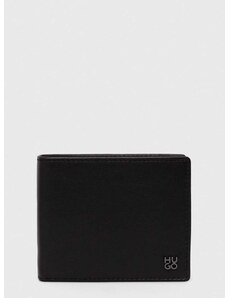 Kožená peňaženka HUGO pánsky,čierna farba,50519497
