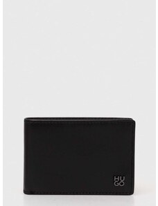 Kožená peňaženka HUGO pánsky,čierna farba,50519512