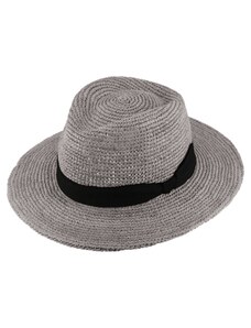 Fiebig - Headwear since 1903 Fedora Raffia - slamený šedý klobúk - Bestseller