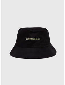 Bavlnený klobúk Calvin Klein Jeans čierna farba,bavlnený,K50K511795