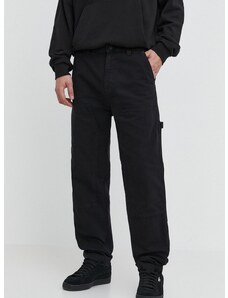 Bavlnené nohavice Hugo Blue čierna farba,rovné,50510597