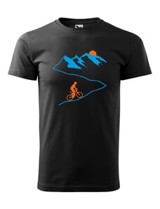 Handel Pánske tričko - Cyklista a hory