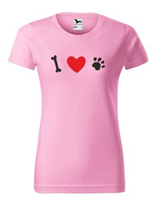 Handel Dámske tričko - Milujem psov