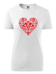 Handel Dámske tričko - Ľudový motív srdce