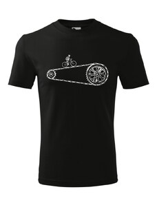 Handel Unisex tričko - Cyklista a reťaz