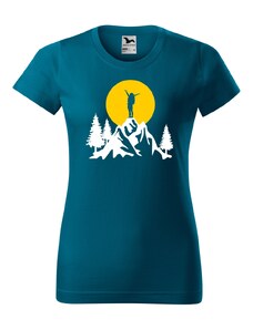 Handel Dámske tričko - Turistka na vrchole hory