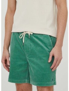 Štruksové šortky Polo Ralph Lauren zelená farba,710800214