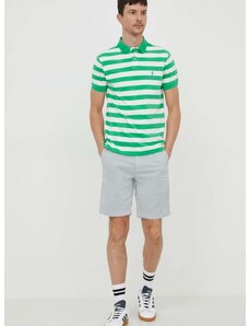 Bavlnené polo tričko Polo Ralph Lauren zelená farba,vzorovaný,710934552