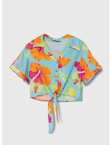 Detská košeľa Pinko Up tyrkysová farba