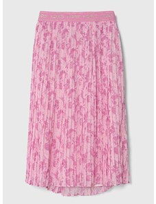 Dievčenská sukňa Michael Kors ružová farba, midi, áčkový strih