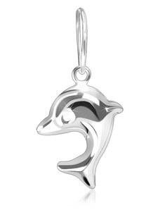 Šperky Eshop - Prívesok zo striebra 925 - skákajúci baby delfín, obojstranný Q10.3