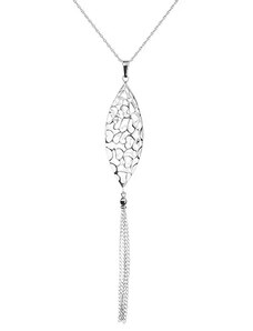Šperky Eshop - Retiazka a dutý vyrezávaný ovál s retiazkami, náhrdelník zo striebra 925 SP10.04