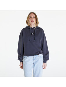 Dámska mikina Calvin Klein Jeans Washed Woven Label Hoodie Gray