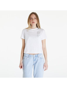 Dámské tričko Calvin Klein Jeans Satin Boxes Baby Tee White