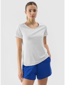 4F Dámske regular tričko bez potlače - biele